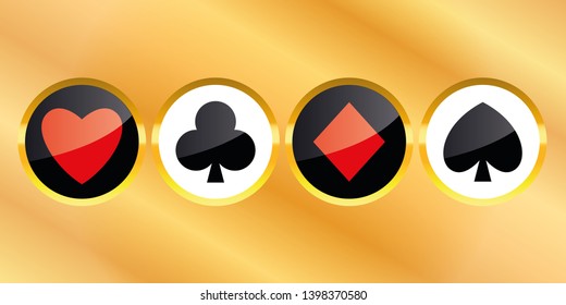 Suit playing card symbols - Vector