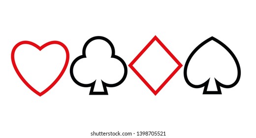 Suit playing card symbols - Vector