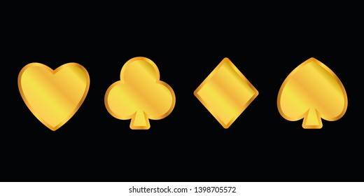Suit playing card symbols - Vector