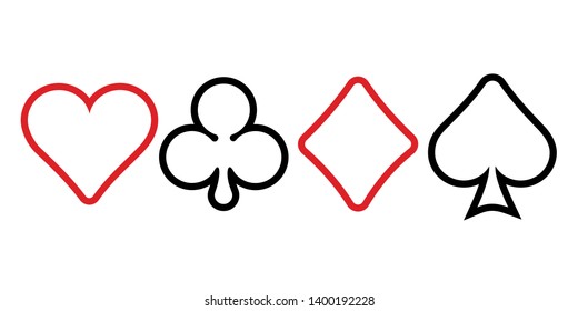 Suit playing card symbols - Vector