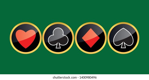 Suit playing card symbols - Vector