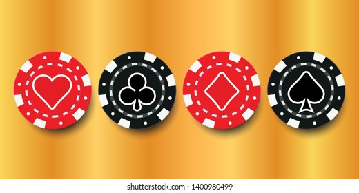 Suit playing card symbols - Vector