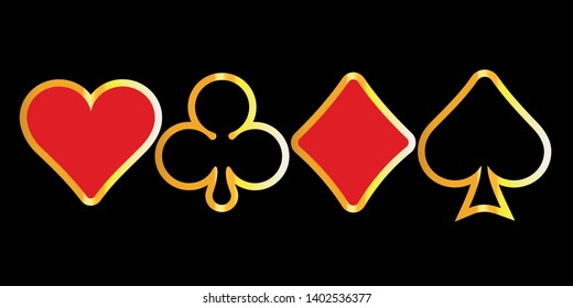 Suit playing card symbols - Vector