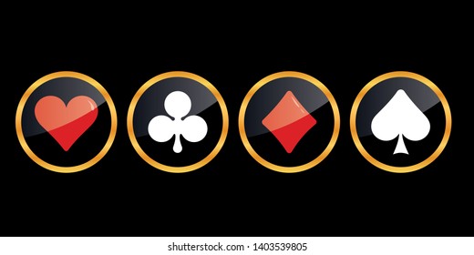 Suit playing card symbols - Vector