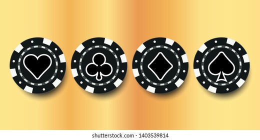 Suit playing card symbols - Vector