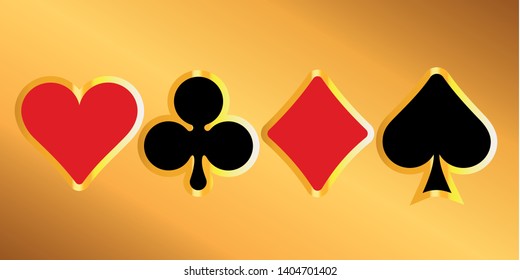 Suit playing card symbols - Vector