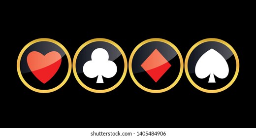 Suit playing card symbols - Vector