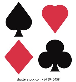 Suit Playing Cards Symbols Stock Vector (Royalty Free) 673948459 ...