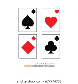 Suit of playing cards. Vector illustration.