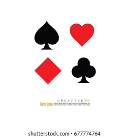 Suit of playing cards. Vector illustration.