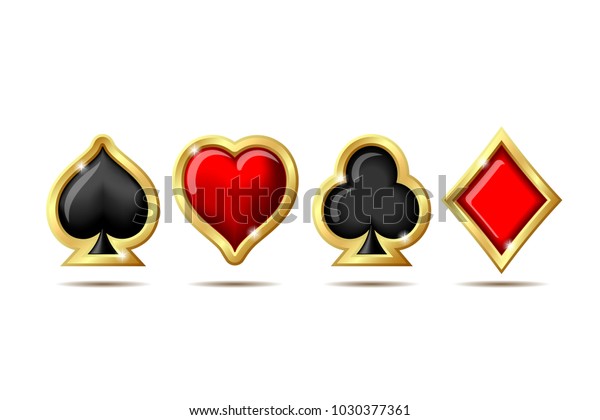 Suit Playing Cards Vector Illustration 3d Stock Vector (Royalty Free ...