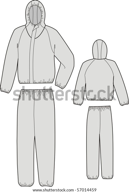 Suit Protective Hood Long Sleeves Stock Vector (Royalty Free) 57014459 ...