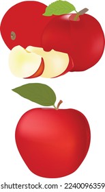 Suit red apple avatar vector art