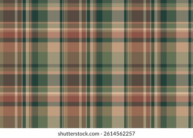 Suit seamless plaid check, weave pattern tartan fabric. Grungy background vector texture textile in pastel and orange colors palette.