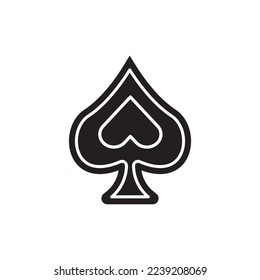 Suit spades slot color line icon. Gambling casino. Pictogram for web page, mobile app, promo.