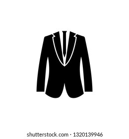 Suit tie vector icon