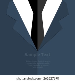 Suit with tie , vector illustration