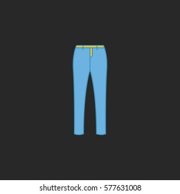 Suit trousers symbol simple flat icon on background