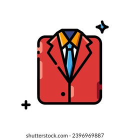 Suit Uniform color icon vector illustration