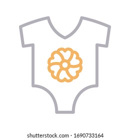 suit vector color line icon 
