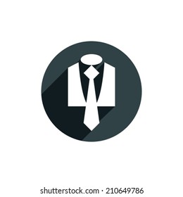 Suit vector icon isolated.