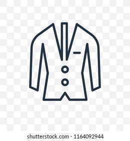 Suit vector icon isolated on transparent background, Suit logo concept