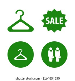 suit vector icons set. with hanger, sale and businessmen in set