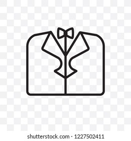 Suit vector linear icon isolated on transparent background, Suit transparency concept can be used for web and mobile