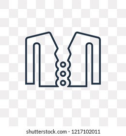 Suit vector outline icon isolated on transparent background, high quality linear Suit transparency concept can be used web and mobile