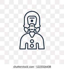 Suit vector outline icon isolated on transparent background, high quality linear Suit transparency concept can be used web and mobile