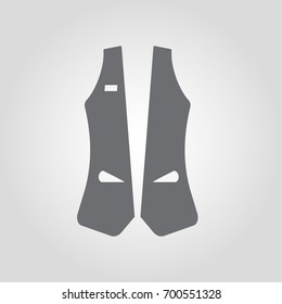Suit vest vector icon