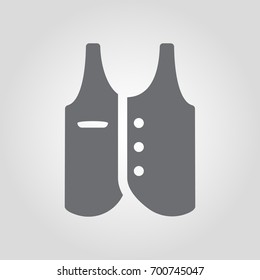 Suit vest vector icon