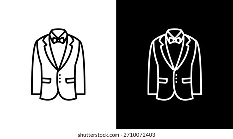Conjunto de ícones branco do traje Design