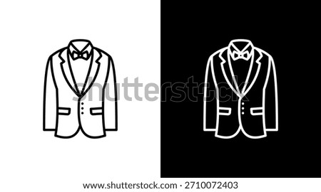 Suit White Icon Set Design