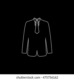 suit  - white vector icon