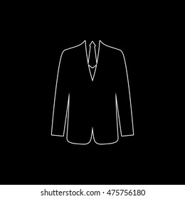 suit -  white vector icon