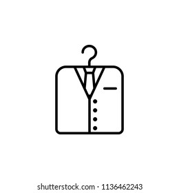 suit for work. Element of job interview icon for mobile concept and web apps. Thin line suit for work can be used for web and mobile
