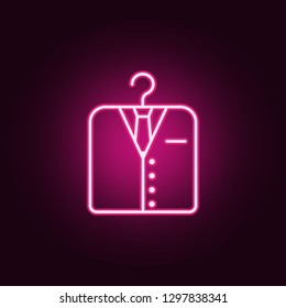 suit for work icon. Elements of interview in neon style icons. Simple icon for websites, web design, mobile app, info graphics