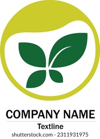 suitable for a beverage business logo of the leaf type