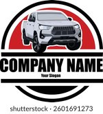 suitable for business or community logos with double cabin car images
