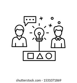 Suitable business orientation idea chat icon. Element of business icon