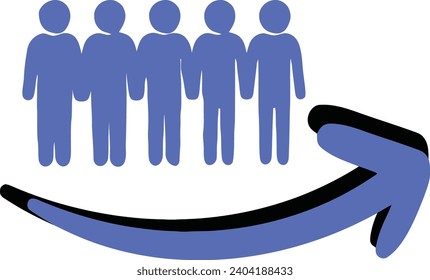 Suitable for business presentations, teamwork concepts, leadership illustrations and corporate marketing materials.