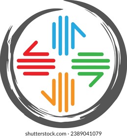 A suitable design asset for businesses or individuals who want to create a visually appealing and modern logo that can represent their brand.