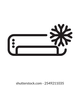 Suitable for HVAC related websites, winter energysaving campaigns, and climate control apps. Icon depicts an air conditioner with a snowflake motif.