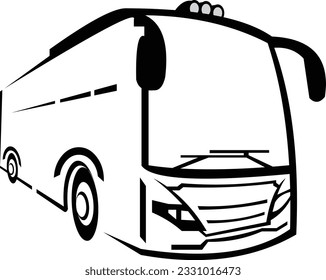 
suitable for icon, emblem, or logo material with the characteristic Bus image