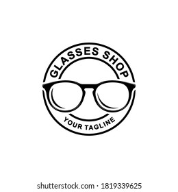 suitable logo for best glasses shop with glasses vector