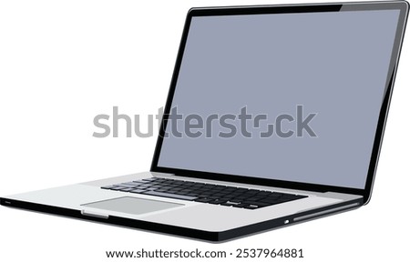 suitable for logo or icon with front view laptop vector image