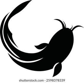 suitable for logo material or icons and symbols with the characteristics of catfish