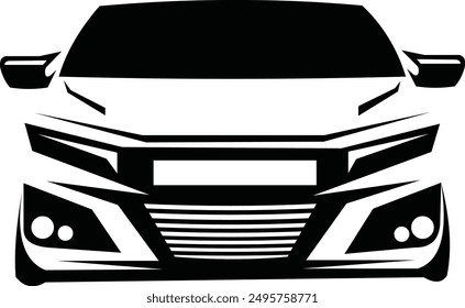 suitable for logo material that shows a car seen from the front
