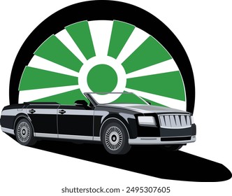 suitable for logos with small car character images and identical to green and black colors